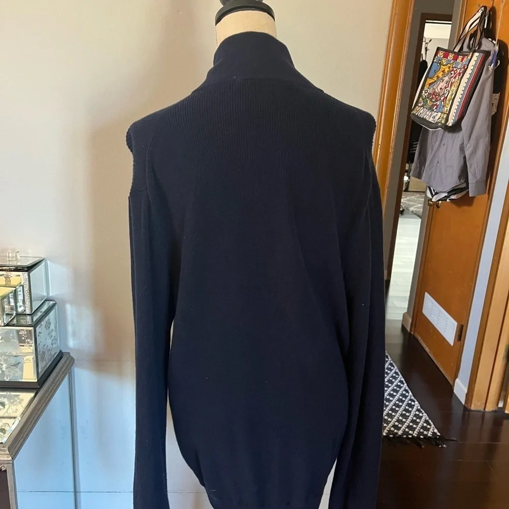 J. Crew Navy Blue Zip-Up Sweater